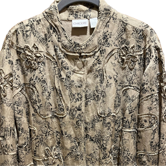 63. WOMENS CHICO’S 3/XL DETAIL JACKET - Picture 2 of 6